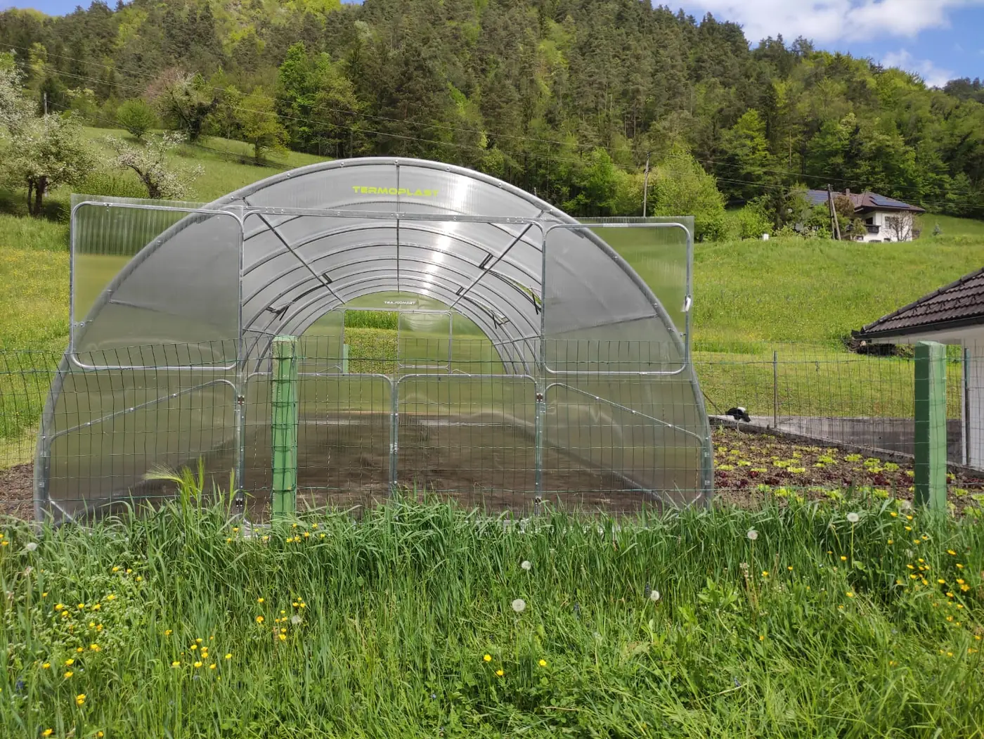 Plastenik širine 4 m na otvorenom prostoru